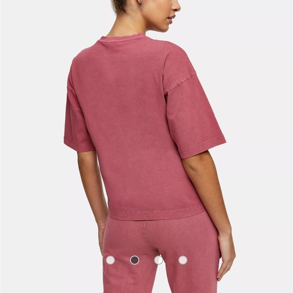 Topshop acid wash oversized T-shirt in rose pink - Picture 3 of 9